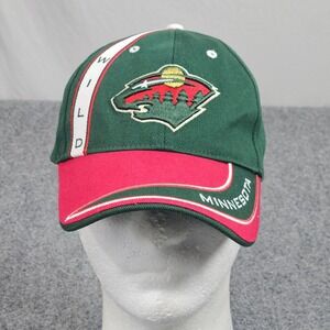 Minnesota Wild Hat Mens Green Red Fan Favorite NHL Cap Hockey Strapback Fanwear